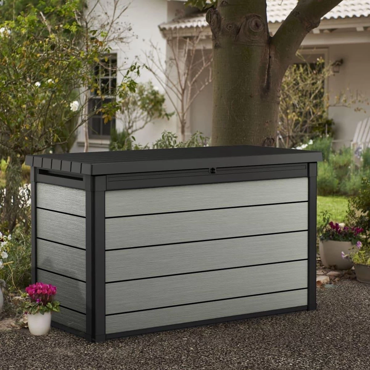 Keter Denali Opbergbox - 757L - 152x73x90cm - Grafiet - Afbeelding 2