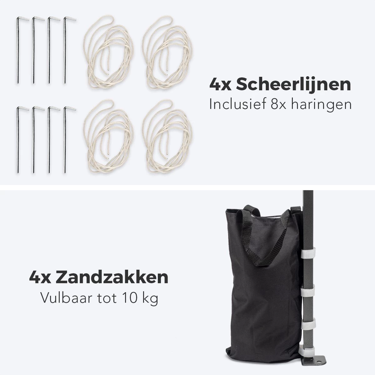 LifeGoods Partytent - 3x3 M - Zijwanden - Easy Up - Opvouwbaar - Waterdicht - Draagtas Met Wieltjes - Donkergrijs - Afbeelding 11