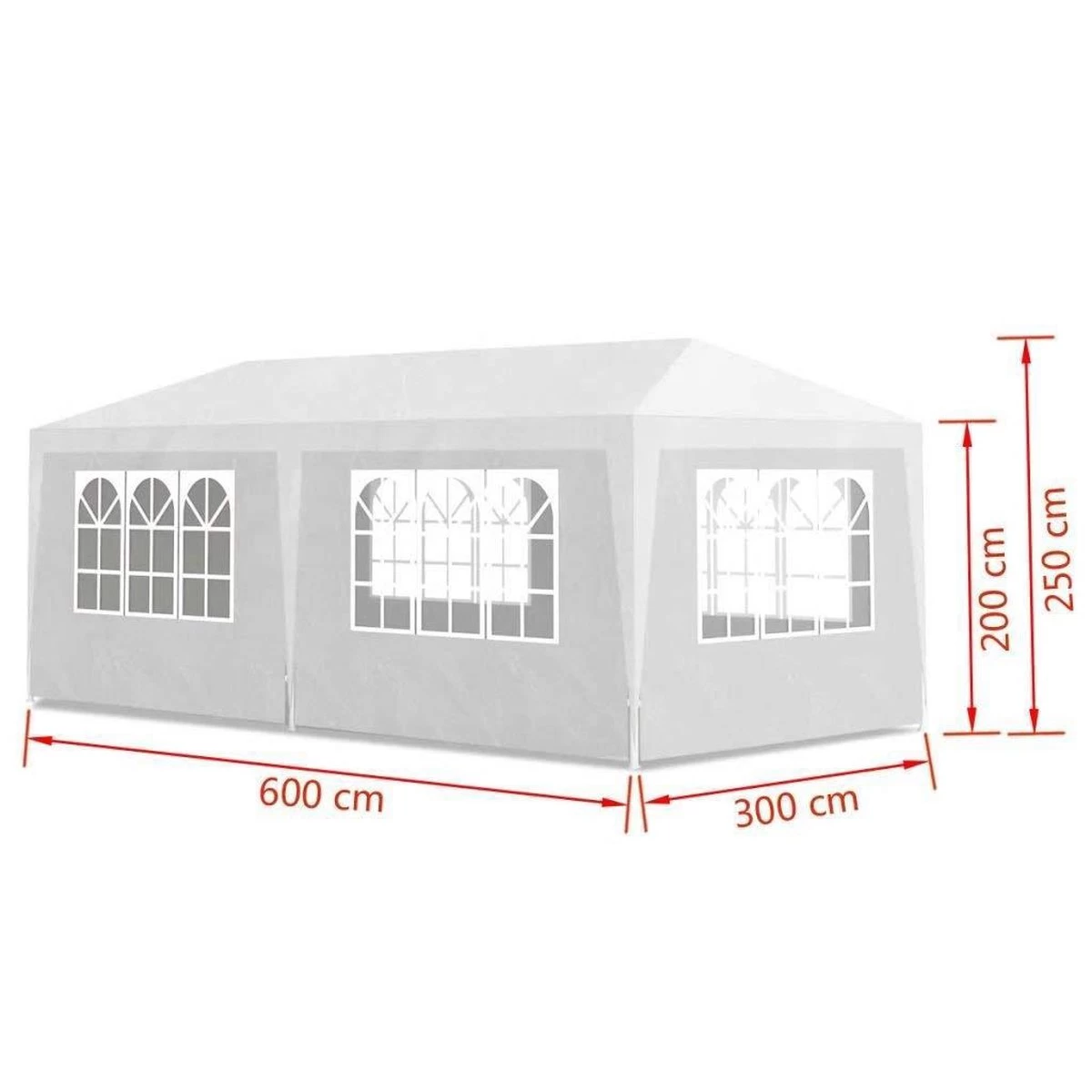 MaxxGarden Partytent - Paviljoen - 3x6m - Incl. Zijwanden - Waterdicht - Wit - Afbeelding 8