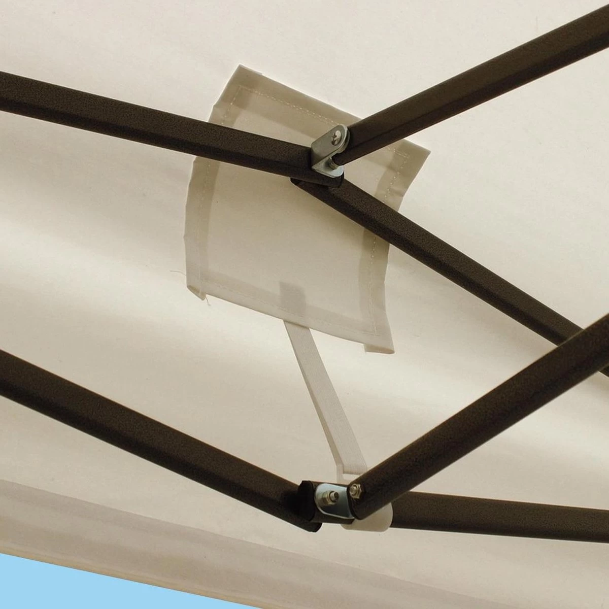 LifeGoods Partytent - 3x3 M - Zijwanden - Easy Up - Opvouwbaar - Waterdicht - Draagtas Met Wieltjes - Beige - Afbeelding 12