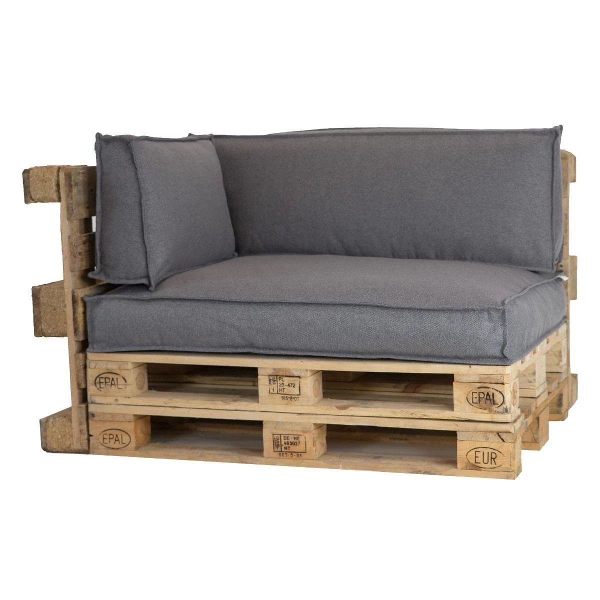 2L Home & Garden Palletkussen Metro Lounge Grijs - 120 X 80cm - Afbeelding 2