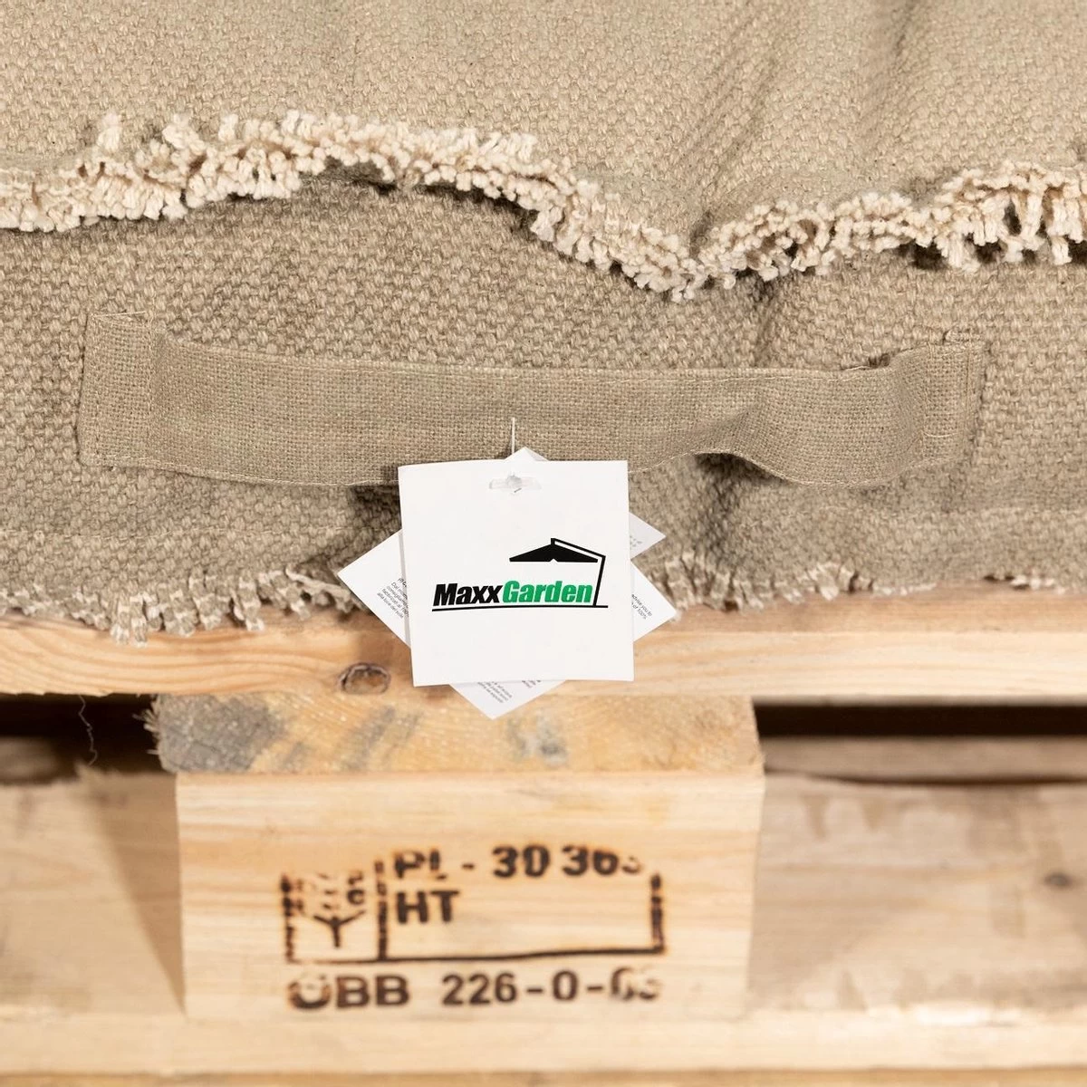 MaxxGarden Palletkussen - Rugkussen Loungeset Bank - Palletsofa - 120x40cm - Taupe - Afbeelding 4