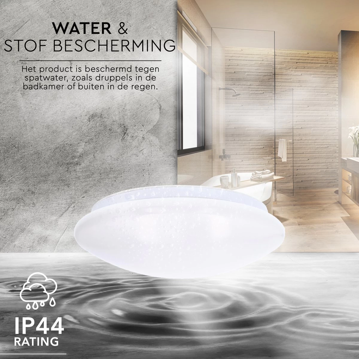 Proventa Plafondlamp Met Bewegingssensor LED - Binnen & Buiten - Warm Wit - 33 Cm - Afbeelding 5