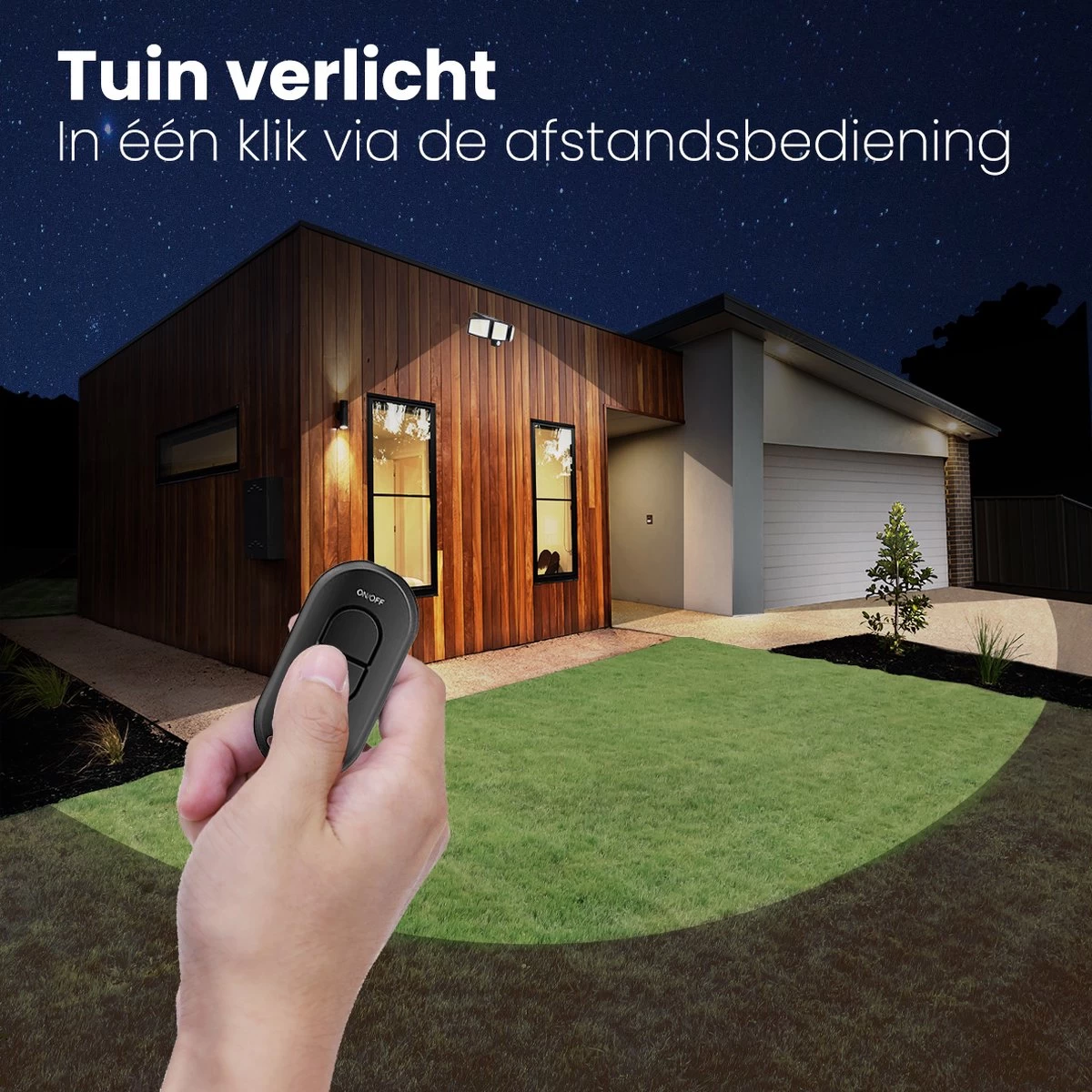 Auronic Buitenlamp - Zonne-energie - Bewegingssensor - 210 LED's Wandlamp - Tuinverlichting - IP65 - Zwart - 2 Stuks - Afbeelding 9