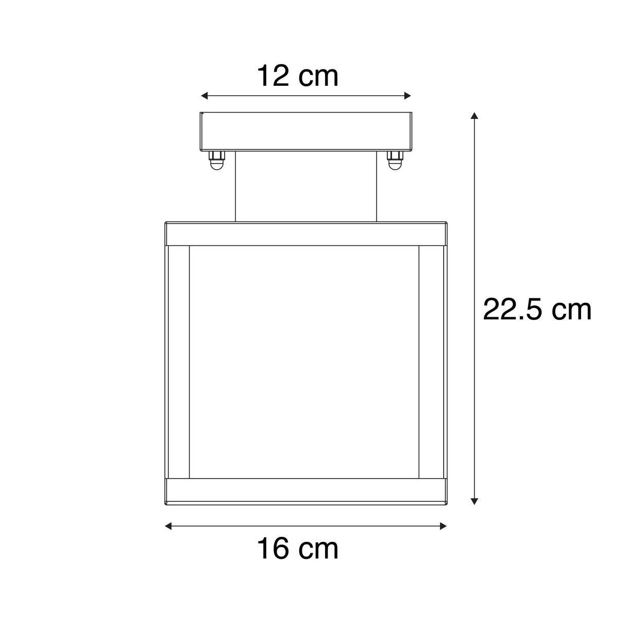 QAZQA Rotterdam - Moderne Plafondlamp Voor Buiten - 1 Lichts - L 160 Mm - Zwart - Buitenverlichting - Afbeelding 3