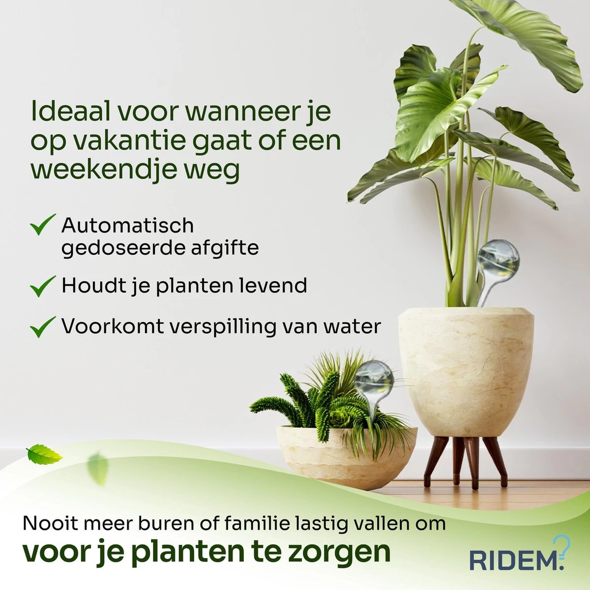 Waterdruppelaar Voor Planten - Irrigatiesysteem- Waterbol - Druppelsysteem - Watergeefsysteem Voor Kamerplanten - Plantenwatergever -6 Stuks - Transparant - Afbeelding 8