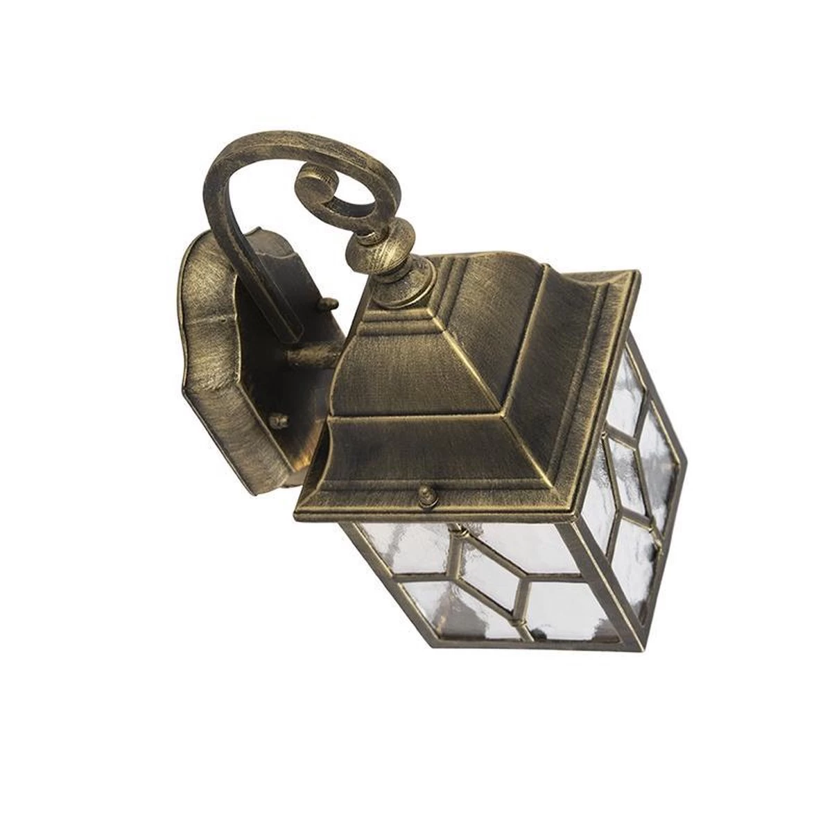 QAZQA Londen - Landelijke Wand Lantaarn Voor Buiten - 1 Lichts - D 180 Mm - Brons - Buitenverlichting - Afbeelding 3