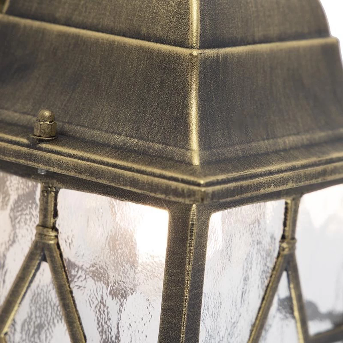 QAZQA Londen - Landelijke Wand Lantaarn Voor Buiten - 1 Lichts - D 180 Mm - Brons - Buitenverlichting - Afbeelding 6