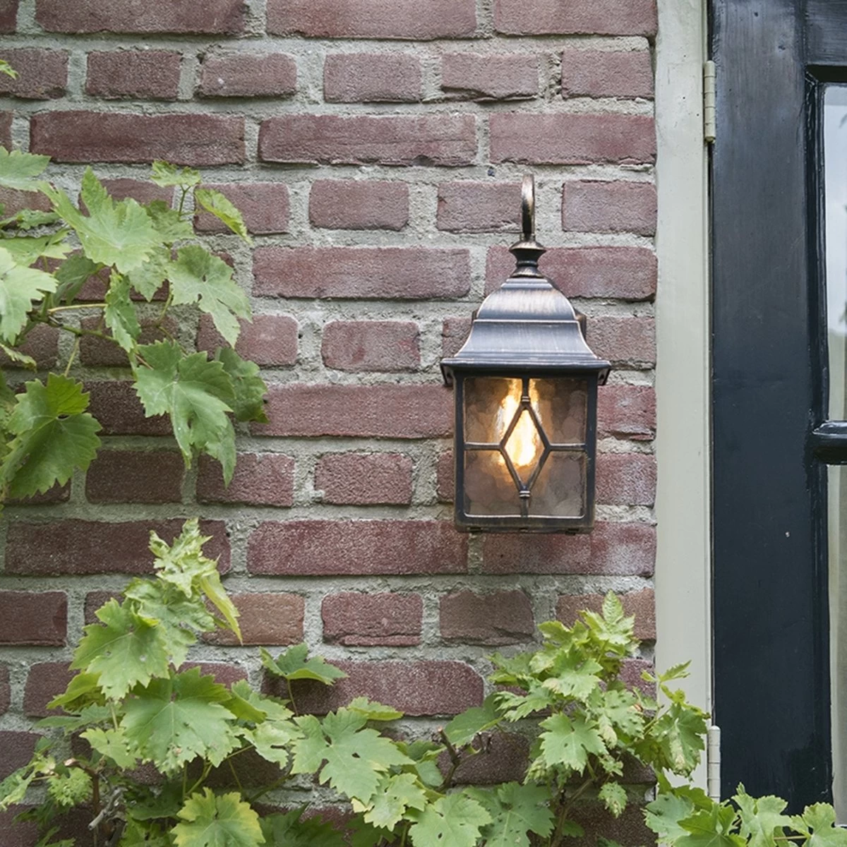 QAZQA Londen - Landelijke Wand Lantaarn Voor Buiten - 1 Lichts - D 180 Mm - Brons - Buitenverlichting - Afbeelding 20