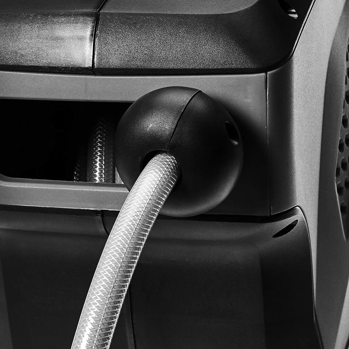 CoolHome - Wandslangenbox 20 Meter + 2 Meter - Tuinslang Met Haspel- Slangenhouder 180° Draaibaar - Tuinslanghaspel Zwart - Grijs - Afbeelding 2