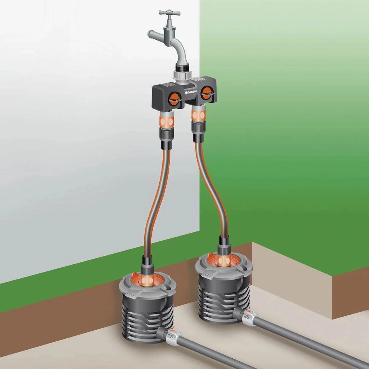 GARDENA - Waterverdeler - Slangkoppeling - 26.5 Mm - Afbeelding 8