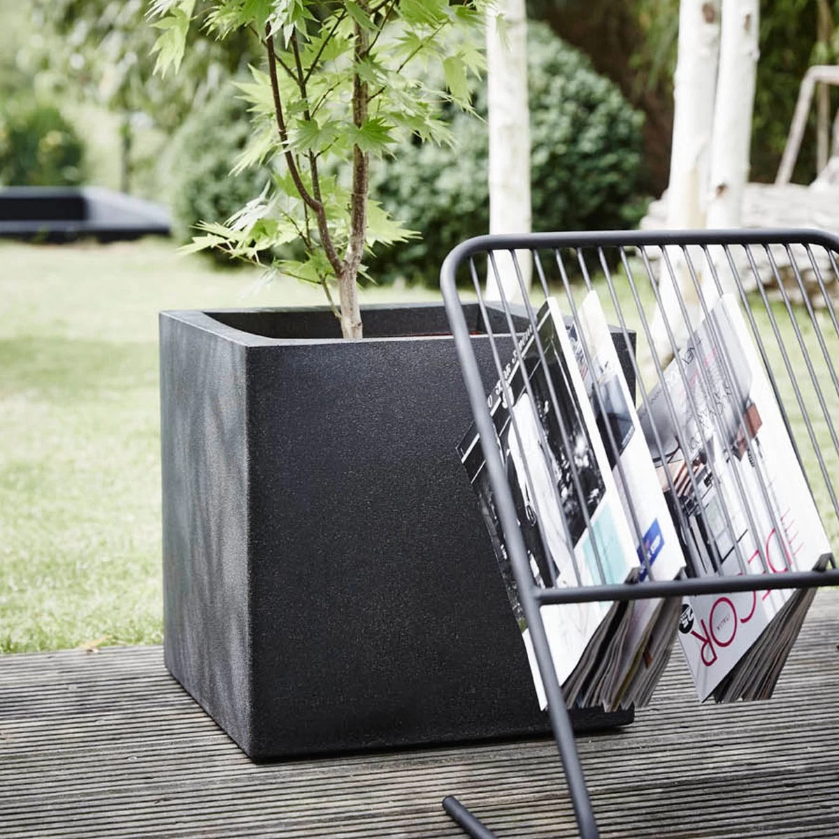 Capi Europe - Bloempot Vierkant Smooth NL - 50x50x50 - Zwart - Voor Binnen En Buiten - KBL904 - Afbeelding 19