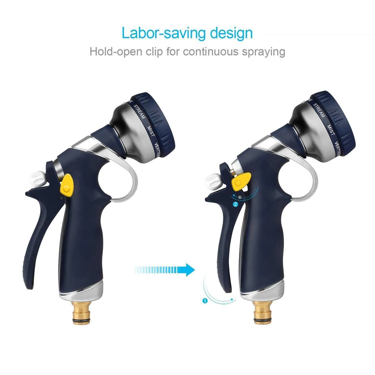 Voxon Sproeikop | Broespistool | Spuitpistool Voor Tuinslang | Metalen Constrcutie Met Soft-grip Handvat - Afbeelding 3