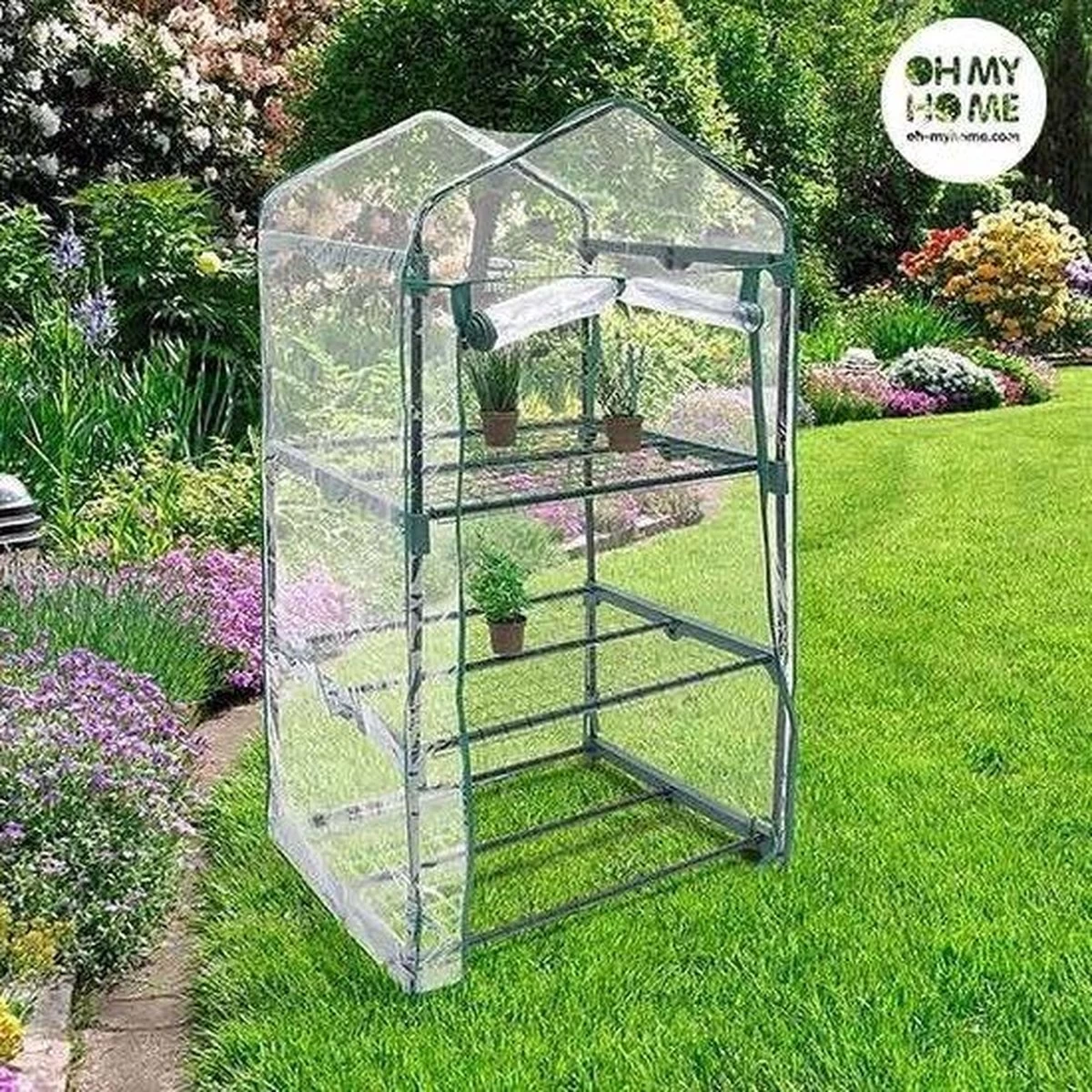Pro Garden Kweekkas Groen 17-delig 90x50 Cm - Afbeelding 4