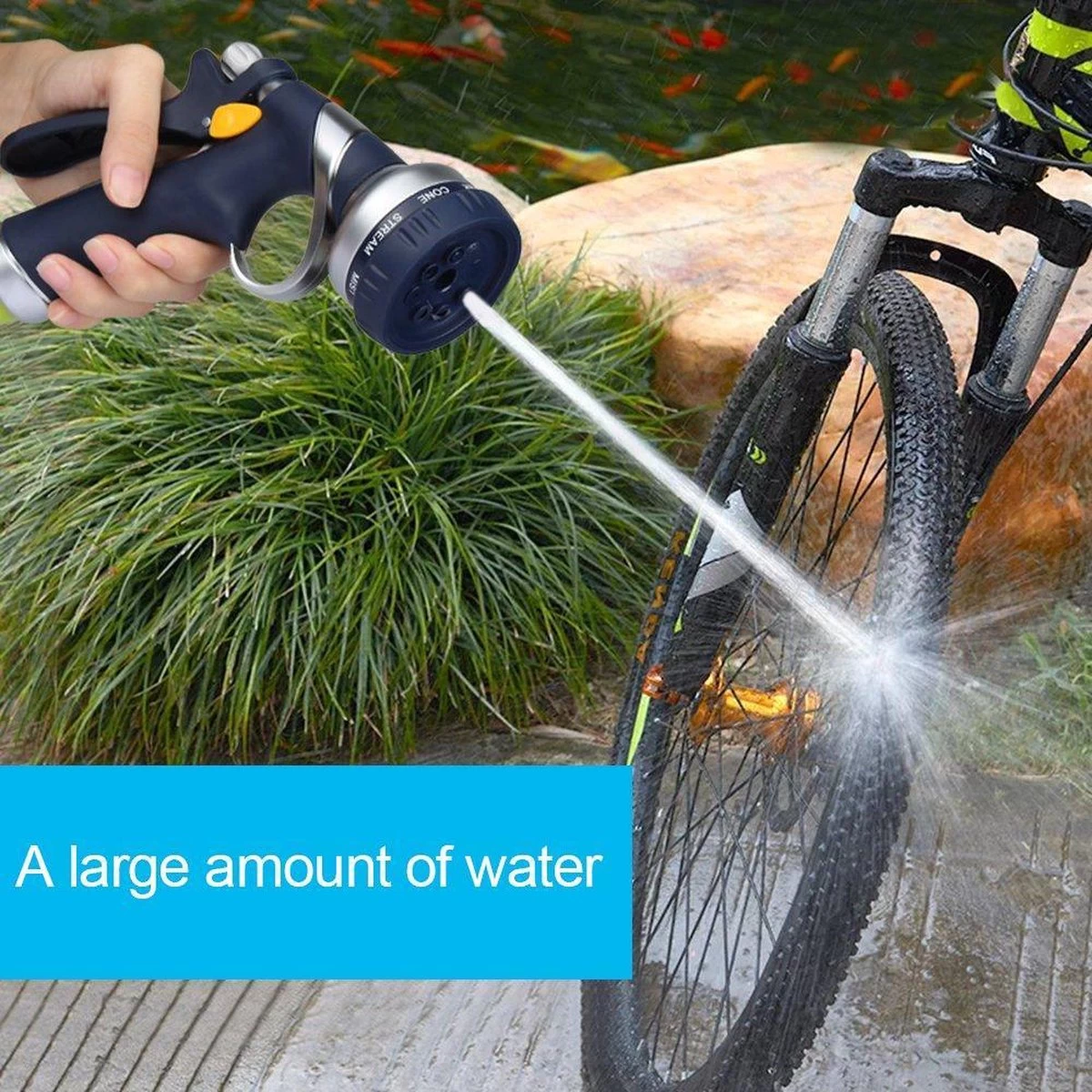 Voxon Sproeikop | Broespistool | Spuitpistool Voor Tuinslang | Metalen Constrcutie Met Soft-grip Handvat - Afbeelding 6