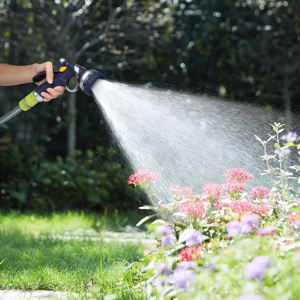 Voxon Sproeikop | Broespistool | Spuitpistool Voor Tuinslang | Metalen Constrcutie Met Soft-grip Handvat - Afbeelding 7