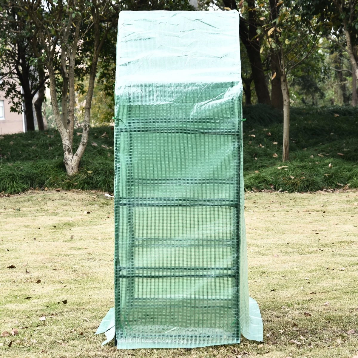 Merkloos Kweekkas - Tuinkas - Foliekas - Folie Kas - Broeikas - Kweektent - Plantenkas - Met Schappen - 143 X 73 X 195 Cm - Groen - Afbeelding 6