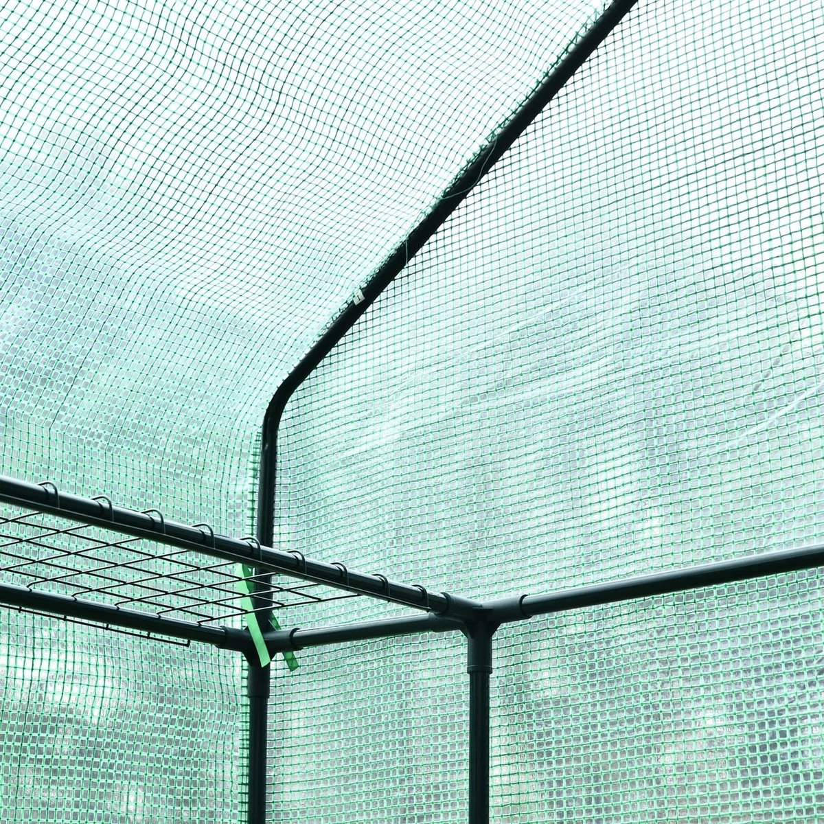 Merkloos Kweekkas - Tuinkas - Foliekas - Folie Kas - Broeikas - Kweektent - Plantenkas - Met Schappen - 143 X 73 X 195 Cm - Groen - Afbeelding 8