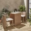 Alice's Garden Balkonset Doppio - 2 Stoelen - Inschuifbaar - Wicker - Beige