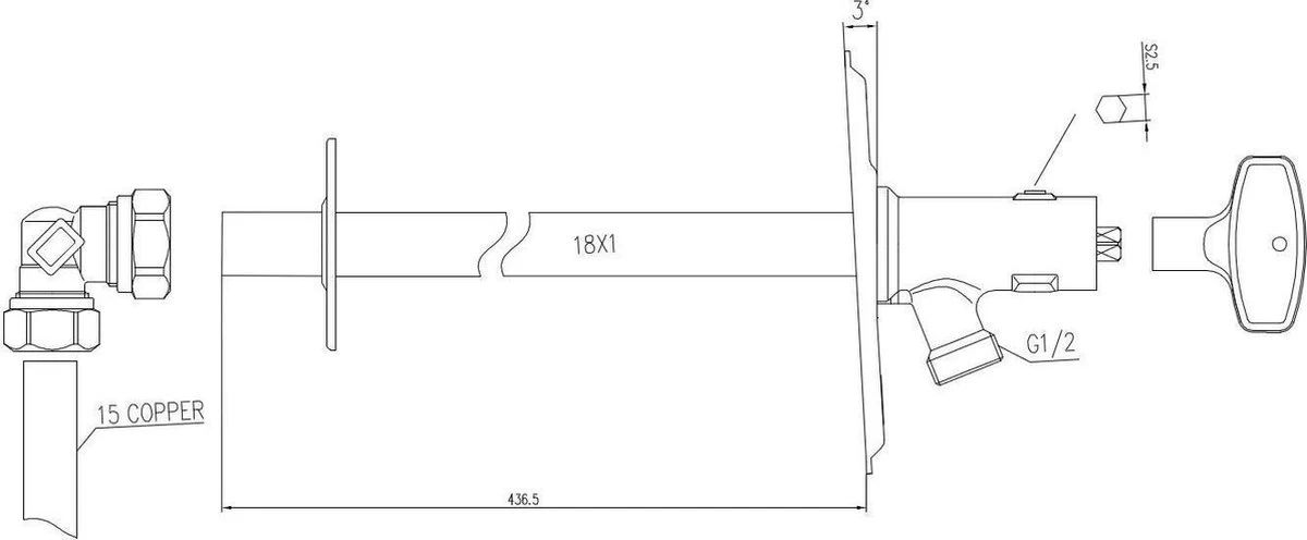 Riko Vorstbestendige Gevelkraancombinatie 15X3/4 - Afbeelding 3