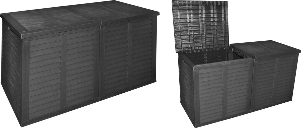MaxxGarden Kussenbox - Tuin Opbergkist - Opbergbox - 750 L - 155x66x80 Cm - Grijs - Afbeelding 3