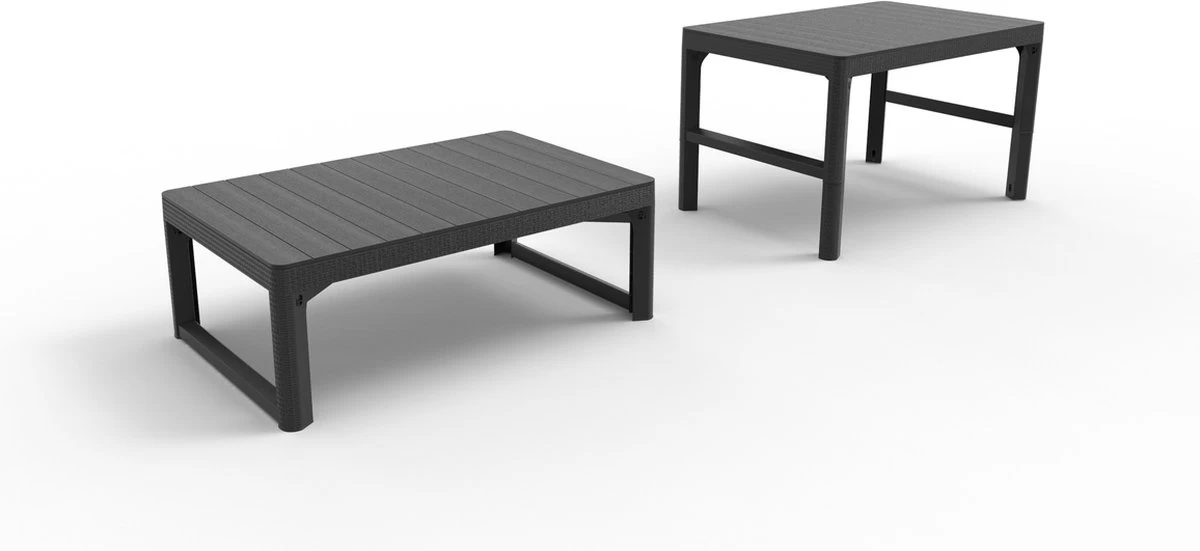 Allibert Lyon Tuintafel - 116x71,5x66/40 Cm - Grafiet - Afbeelding 3
