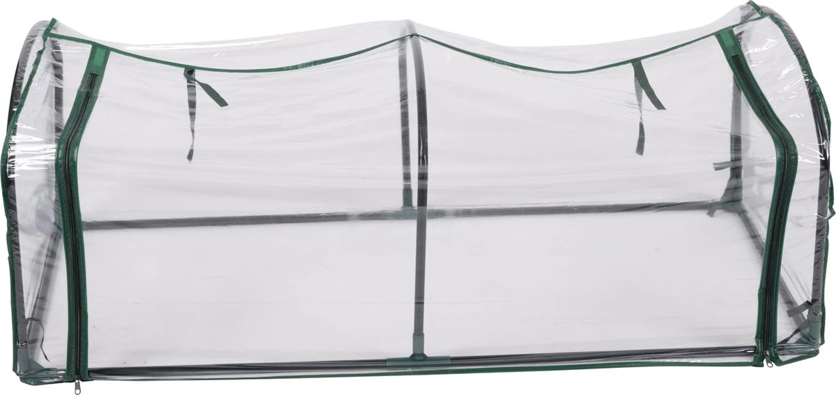 Kinzo Garden Broeikas - Tunnelkas - Met Rits - Staal - 130x60x50cm - Afbeelding 3