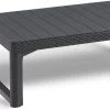 Allibert Lyon Tuintafel - 116x71,5x66/40 Cm - Grafiet