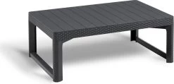 Allibert Lyon Tuintafel - 116x71,5x66/40 Cm - Grafiet