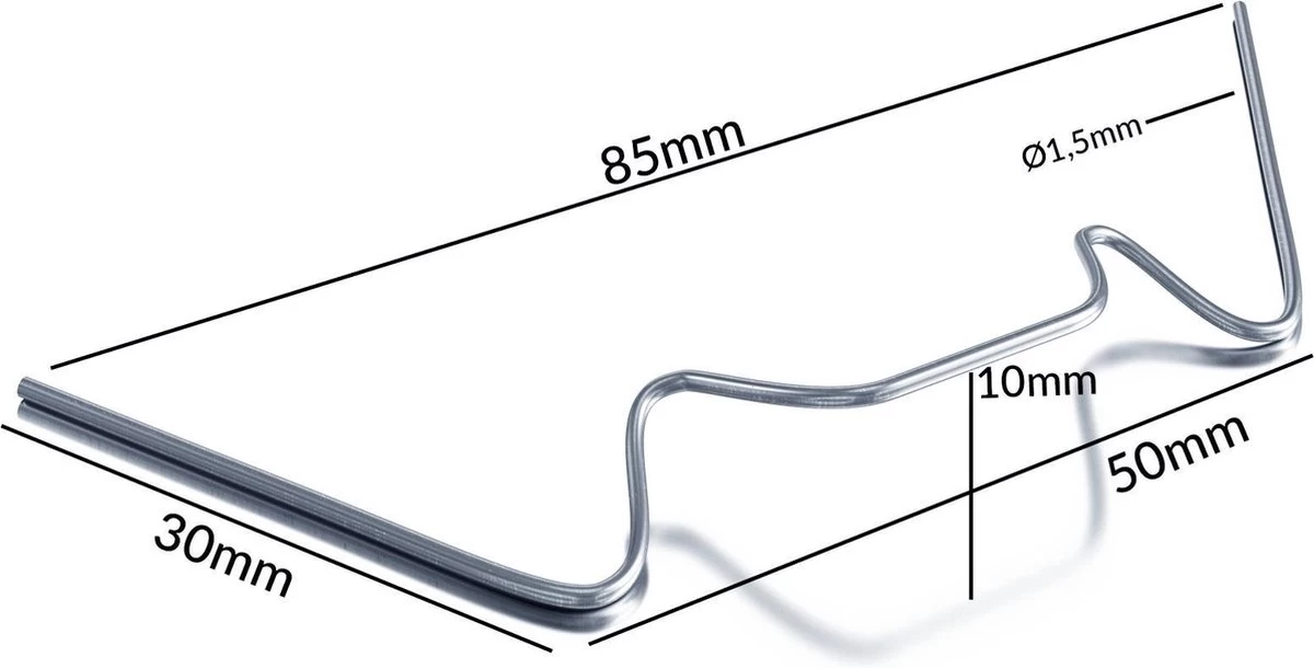 Deuba Broeikas Glasklemmen – 100 Stuks 85x30mm – RVS Zilver - Afbeelding 3