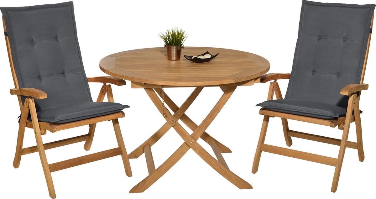 Beautissu Loft HL – Set Van 4 Tuinkussens Hoge Rug 120x50x6 Cm Kussen Grafiet Grijs Tuinstoelkussens Zitkussen Tuinstoel - Afbeelding 4