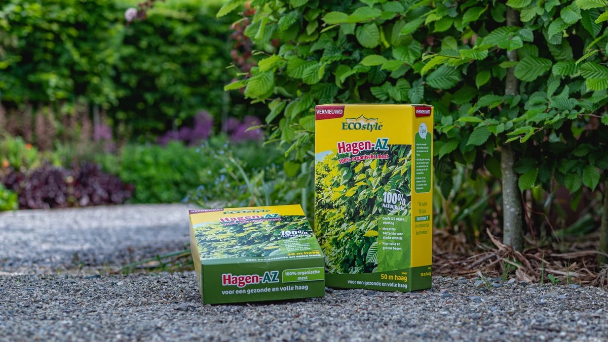 ECOstyle Hagen-AZ Organische Tuinmest - Voor Gezond Bodemleven - Remt Uitval Van Bladeren - 120 Dagen Voeding - Voor 50m Haag - 2,75 KG - Afbeelding 6