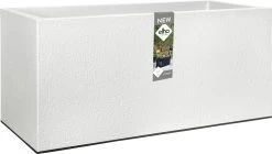 Elho Vivo Structure Finish Lang 90 - Plantenbak Voor Binnen & Buiten - Ø 88 X H 41 - Wit