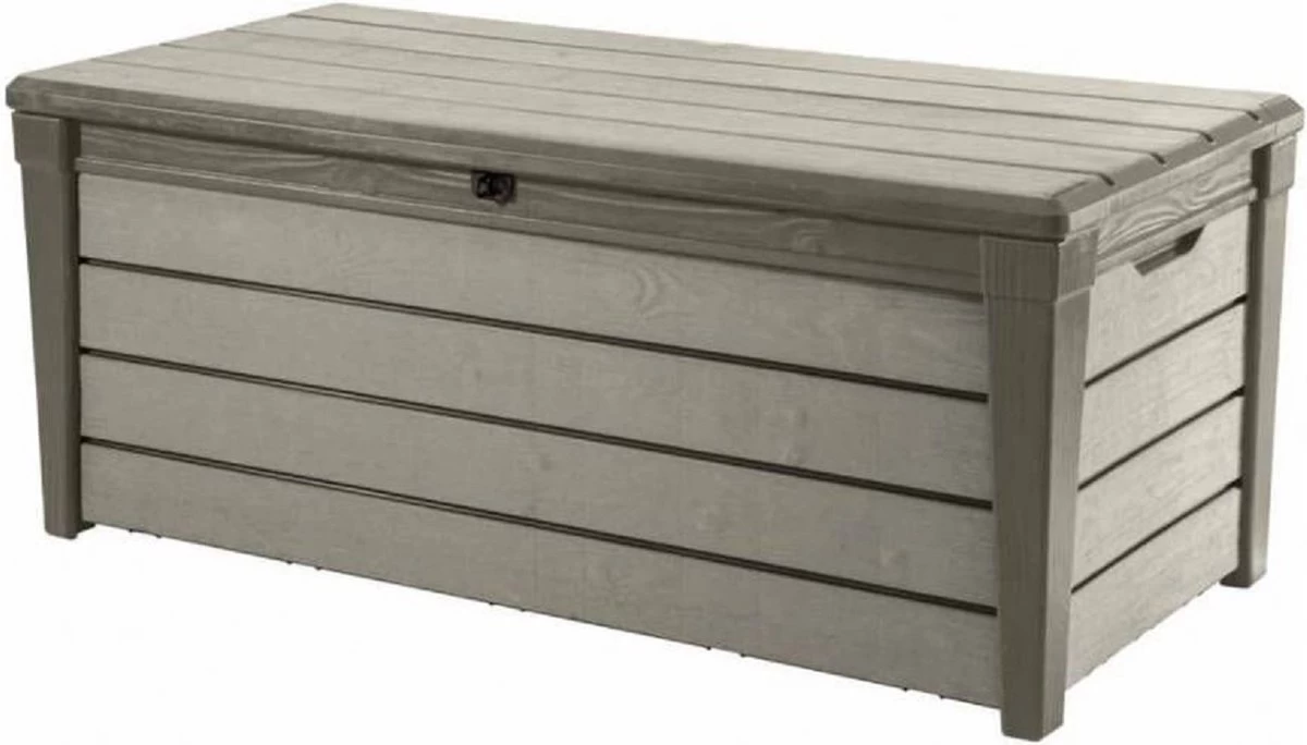 Keter Brushwood Opbergbox - Kussenbox - 455L - 145x69,7x60,3cm - Taupe