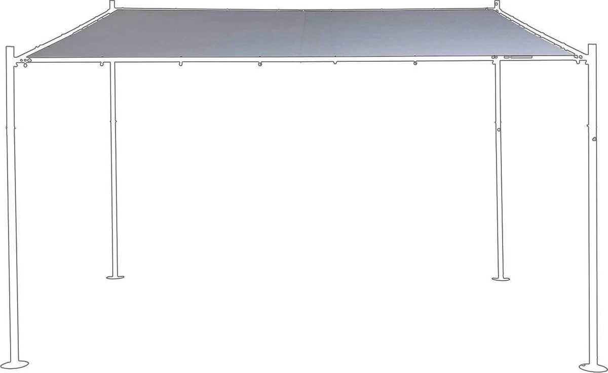 SORARA® Reservedoek Voor Halve Milano - Grijs - 285 X 400 Cm.