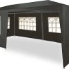 Partytent, Feesttent, Paviljoen Rimini 3x6 Meter Antraciet Met Boogramen En Zijwanden...