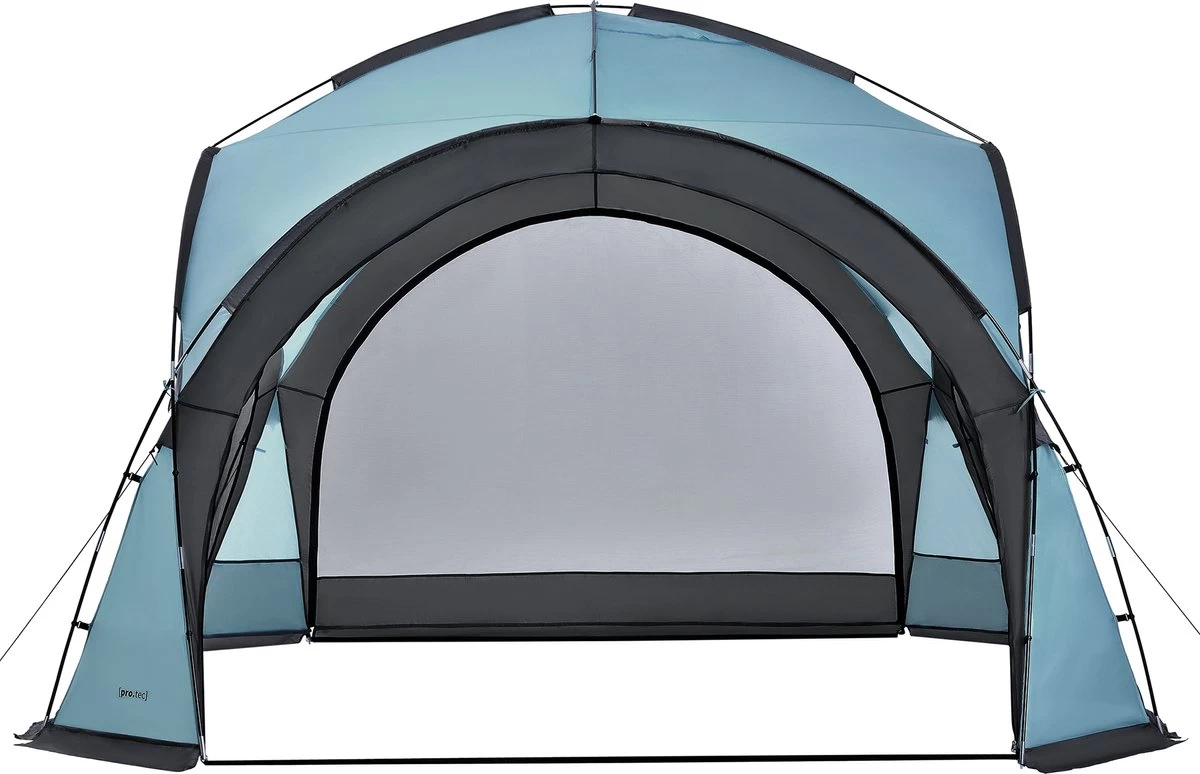 Pro-Tec Paviljoen Grästorp Met LED-verlichting 345x345x247 Cm Lichtblauw - Afbeelding 2