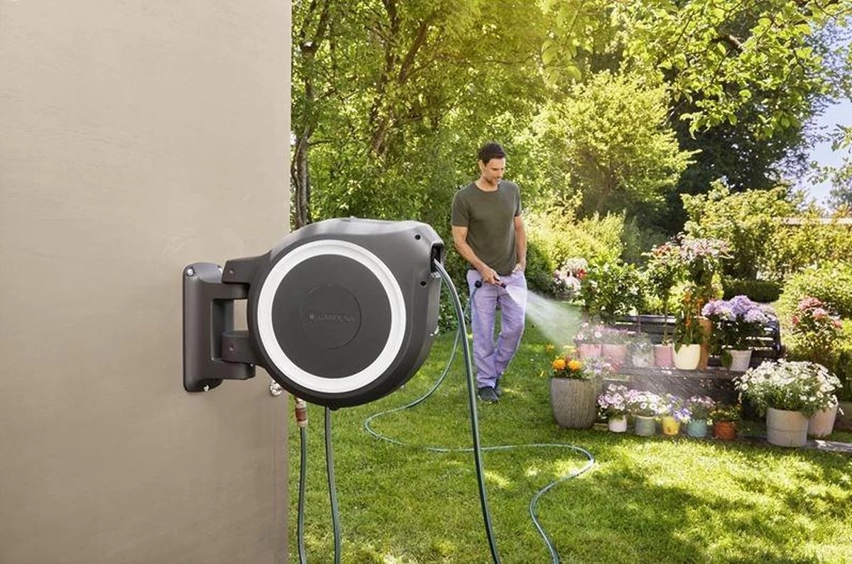 GARDENA - Wandslangenbox RollUp M/L Wit - 25 Meter Slang - Afbeelding 4