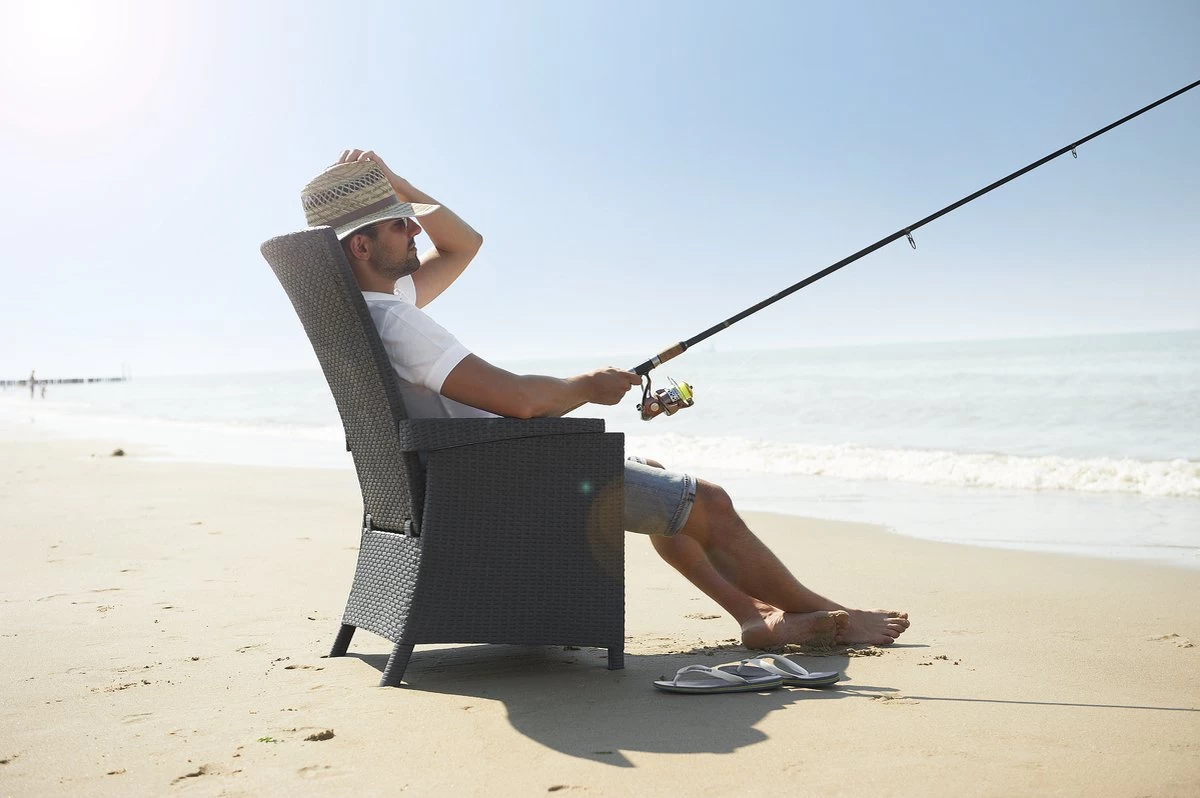 Allibert Vermont Verstelbare Tuinstoel - 64x68x107cm - Grafiet - Afbeelding 8