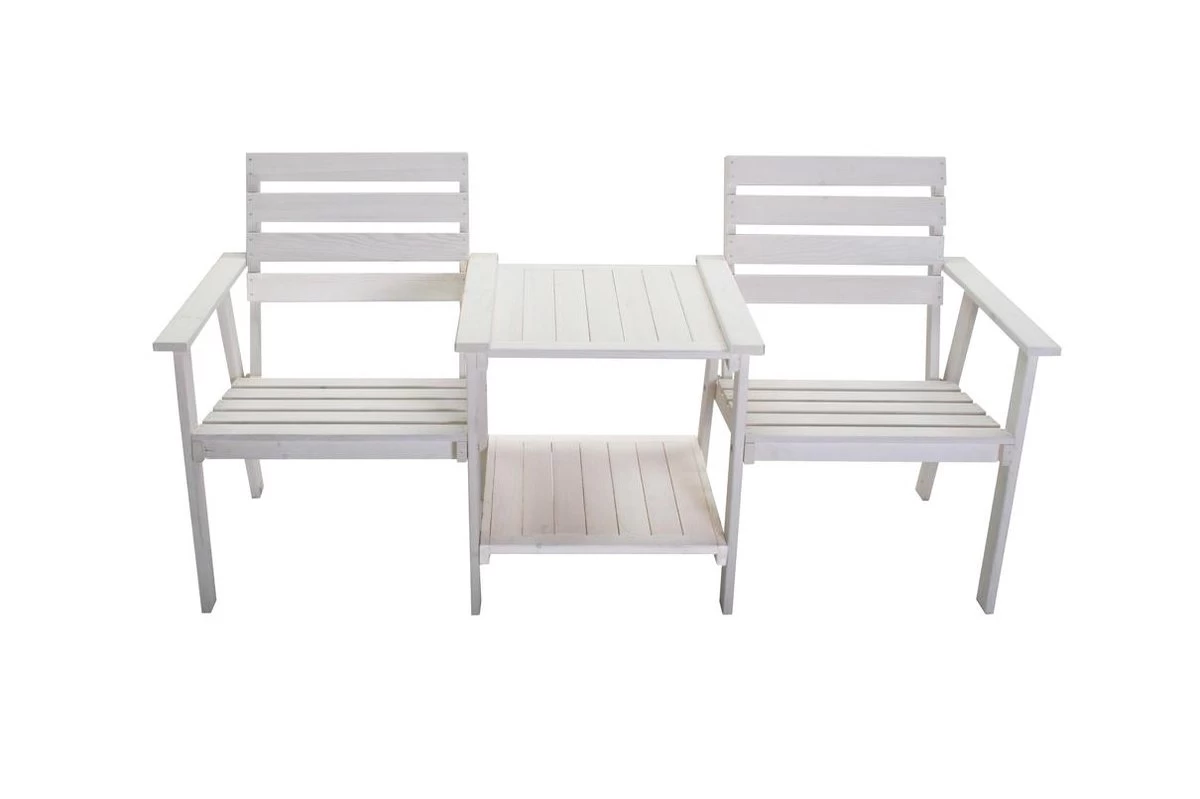 Tuinbank - Romeo Tete A Tete - Wit - 170cm - Afbeelding 2