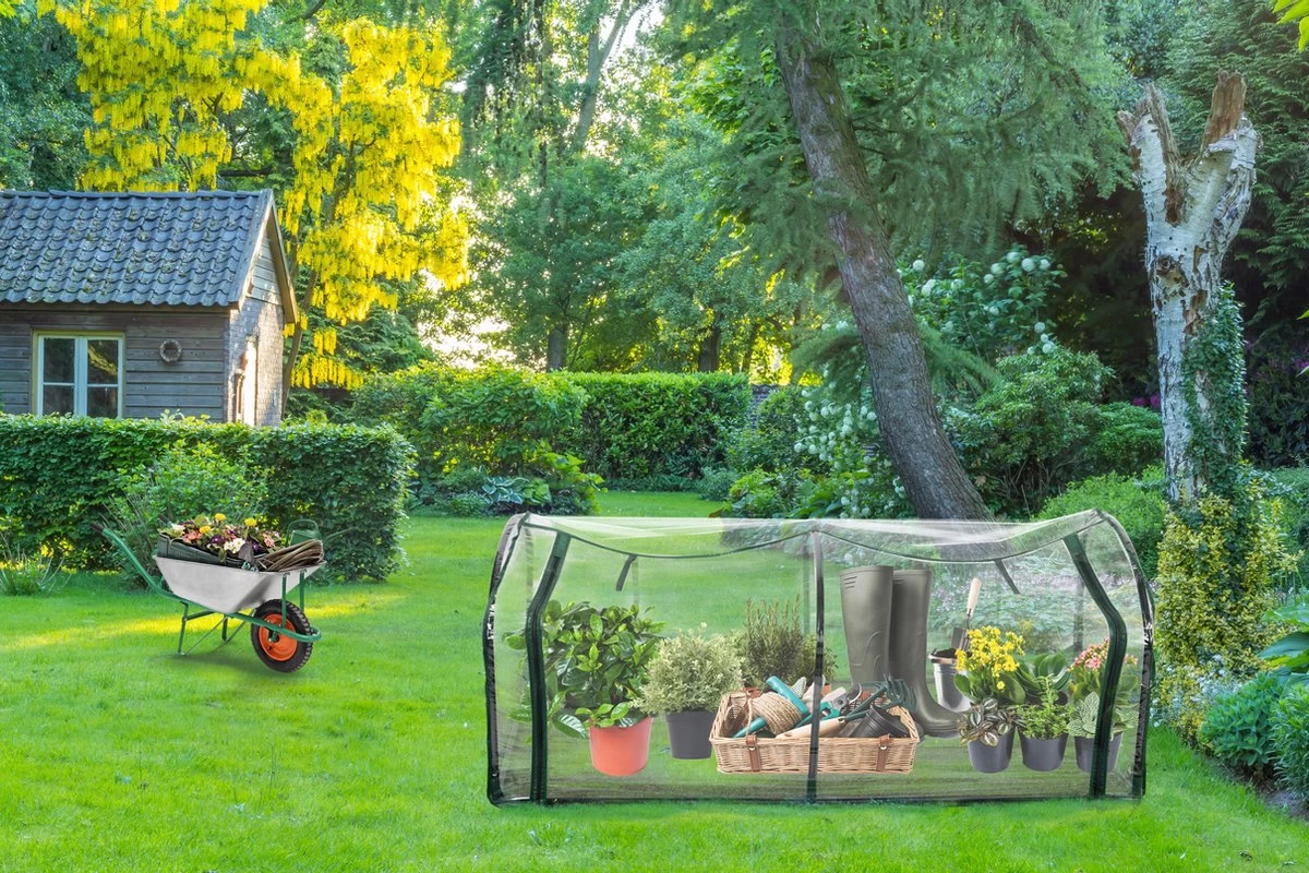 Kinzo Garden Broeikas - Tunnelkas - Met Rits - Staal - 130x60x50cm - Afbeelding 8