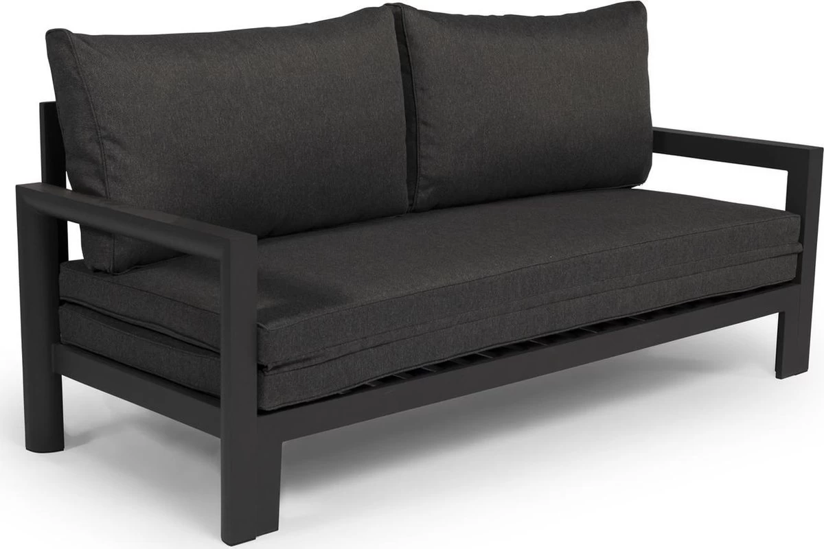Merkloos Loungebed | Daybed | Uitschuifbare Tuinbank | 185 Cm | Zwart | Hoogwaardige Kwaliteit | Loungebank - Afbeelding 4
