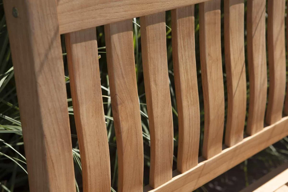 Merkloos TIERRA | Tuinbank Van Teak Comfort Plus + | 150 Cm - 3-Persoons / 3-Zits | Naturel / Original | BONANY Luxe | Geschuurd & Olie Op Waterbasis | Klassiek & Traditioneel | Stevig | Tuinzetel | Bank Voor Tuin - Afbeelding 11