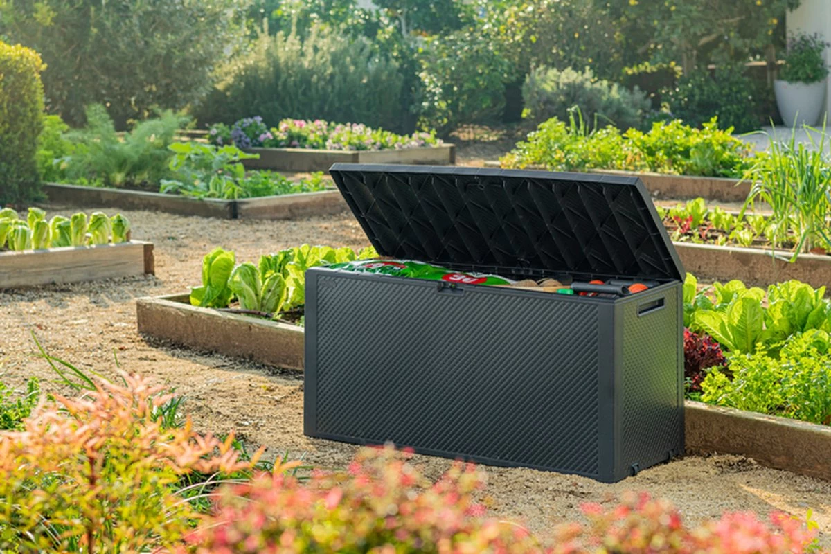 Keter Emily Opbergbox - 118x45x57 Cm - 270L - Grafiet - Afbeelding 6