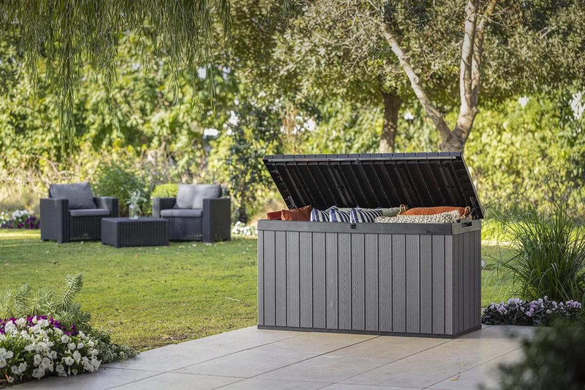 Keter Darwin Opbergbox - 570L - 142,5x65,5x78,2cm - Grijs - Afbeelding 4