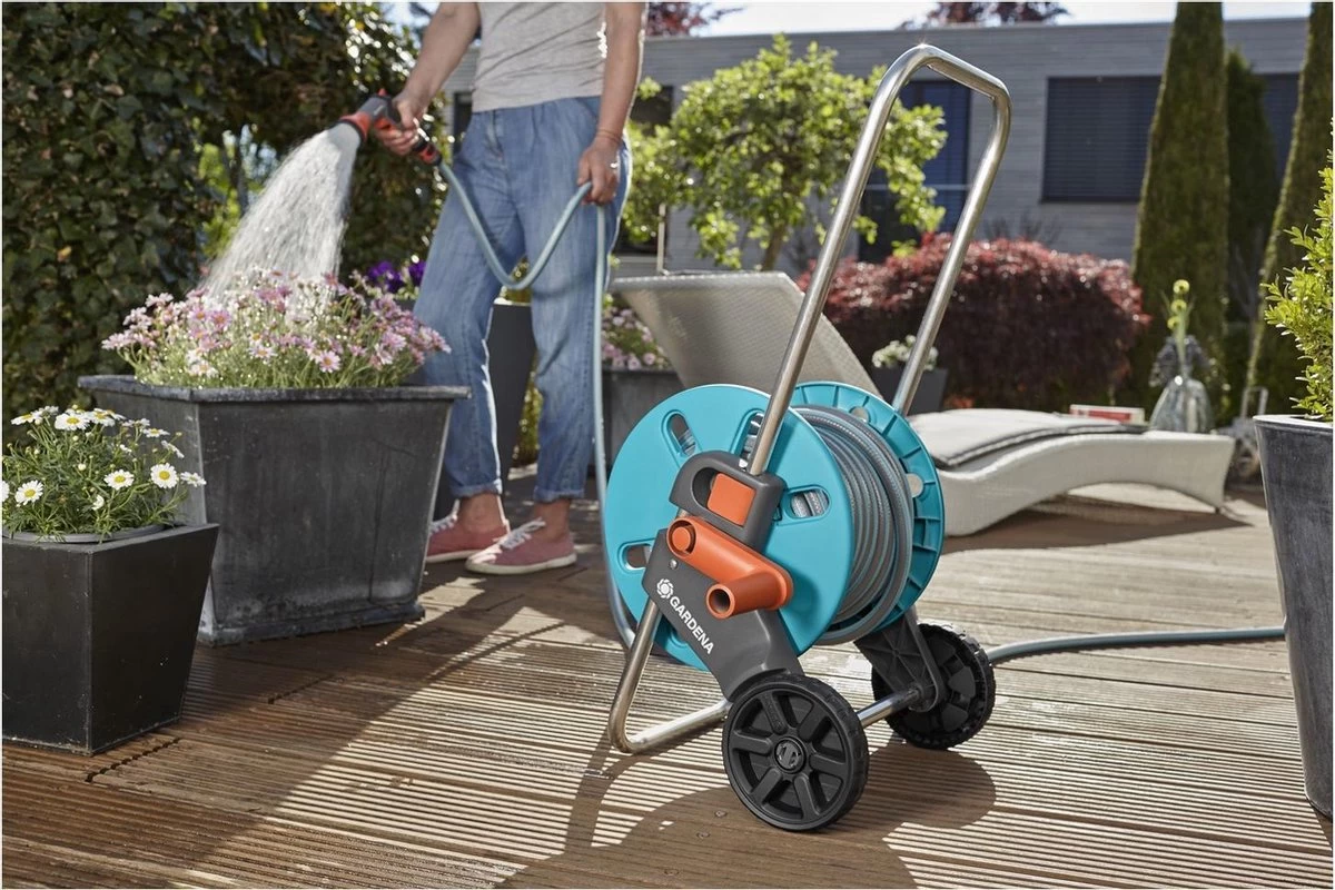 GARDENA - AquaRoll CleverRoll S Set Slangenwagen - Incl. 20 M Slang - Maximaal 40 M Opbergcapaciteit - Afbeelding 3