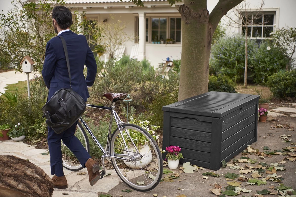 Keter Westwood Opbergbox - 570 L - 155x72.4x64.4 Cm - Grafiet - Afbeelding 9