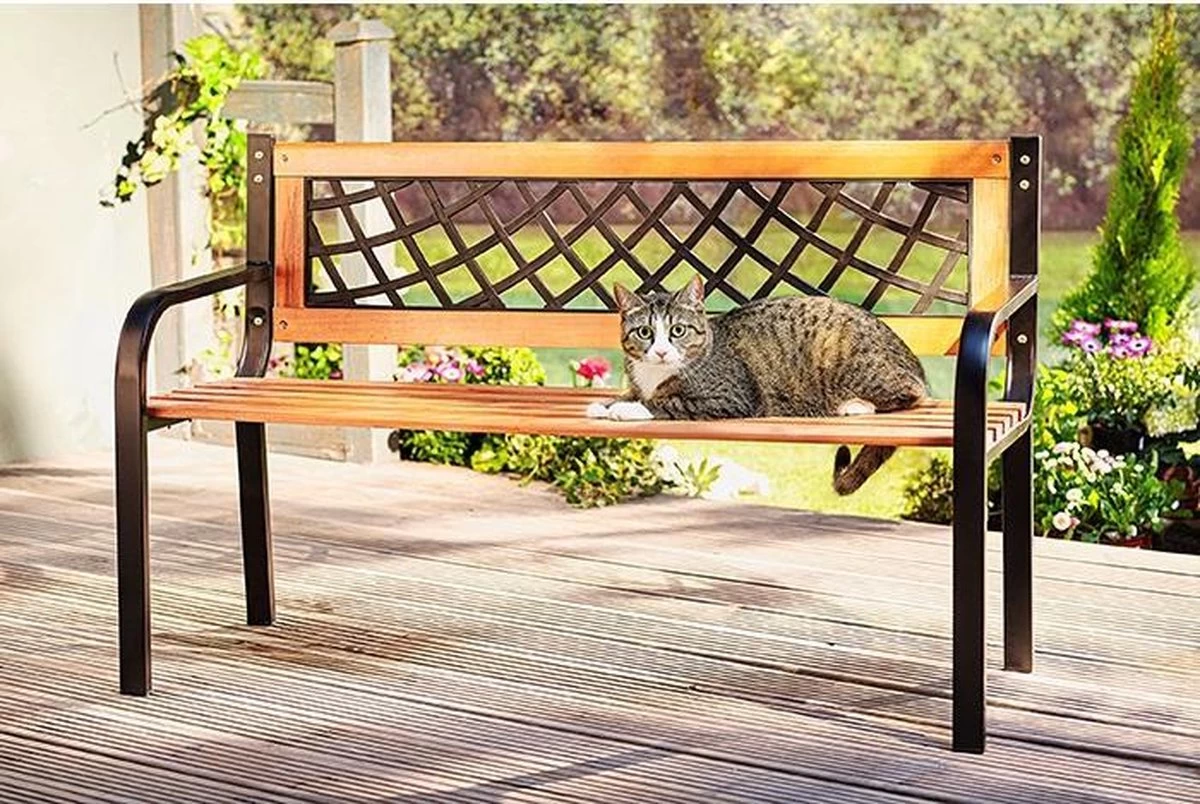 Relaxwonen - Tuinbank - FSC Hout - Metalen Frame - Trend 2023 - Afbeelding 2