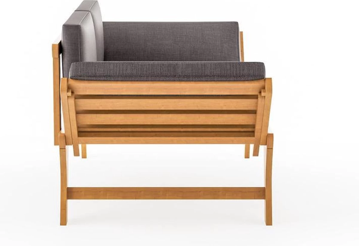 Loungebank Tuin FSC Antraciet – Makkelijk Verstelbaar Lounge Bank Balkon – Tuinbank Lounge Hardhout FSC – Perfecthomeshop - Afbeelding 14