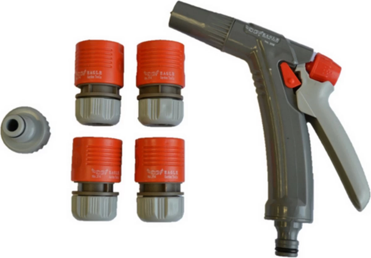 Slangenwagen Met 50 Meter Tuinslang | Eagle Garden | Incl. Spuitkopstuk En Connectors | Geel - Afbeelding 4